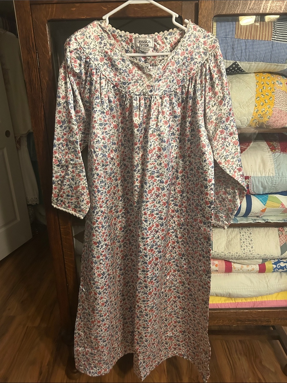 Jessica Pink Floral Cotton Nightgown